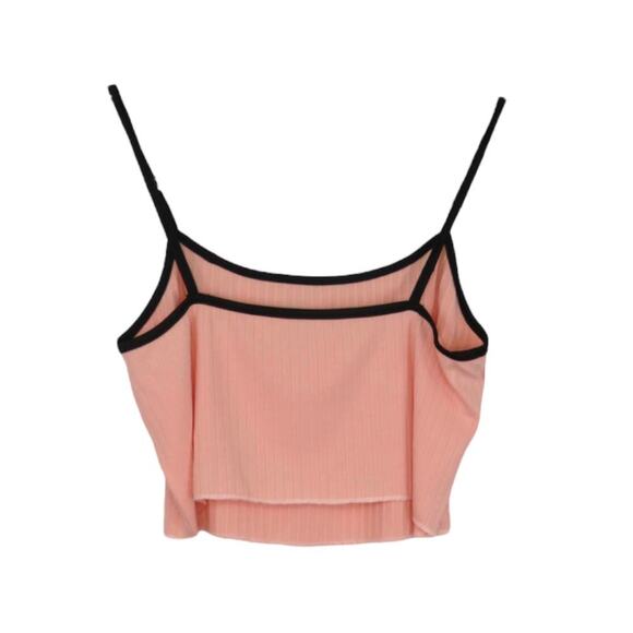 Cider Cute Y2k Pastel Pink Ying Yang Ribbed Knit Cropped Tank Cami Medium - Picture 3 of 4
